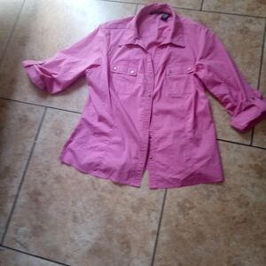 Zac & Rachel Rose Button-Up Blouse